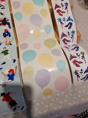 Mrs. Grossman’s Baby Toys Baseball Players Balloons Princess Sticker Roll Lot