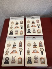 VINTAGE HALLMARK STICKERS Antique Clocks Numbered Sealed in Package~RARE~
