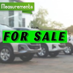 Chartreuse Green Vinyl Slogan Stickers – 12-Pack for Car Dealer Windshield