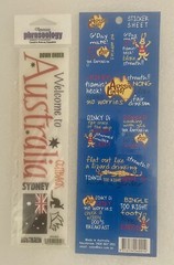 Rub On Transfer Stickers Aussie Lingo Craft Scrapbook Brads Australia Travel