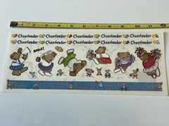 1 Tumblebeasts Cheerleading Border Stickers Cheer Bears Go Fight Win Mouse Mice