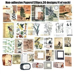 260PCS Vintage Journaling Scrapbooking Supplies Scrapbook Sticker Paper Ephem…