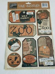 NEW Lot Scrapbooking ZOO ANIMAL FARM Stickers Cutouts Tags Horse Cow Jolee’s 3D