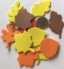 FALL FOAM LEAVES(12pc)Autumn Thanksgiving•Maple•Tree•Brown•Red •Orange•Yellow•••