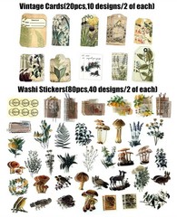260PCS Vintage Journaling Scrapbooking Supplies Scrapbook Sticker Paper Ephem…