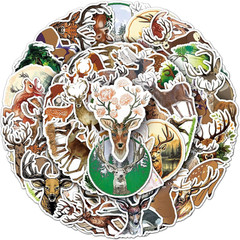 50 Pcs Deer Stickers, Forest Animal Decorative Stickers for Scrapbooking and Dec