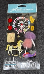 Jolee’s Carnival Amusement Carousel Ferris Wheel Stickers Scrapbooking