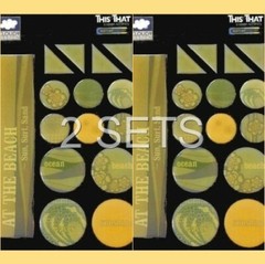 2 SETS CLOUD9 DESIGN THIS’n THAT RILEY’s BAY ROUND ACCENTS 3D EPOXY STICKERS