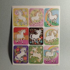 DBGCI Drawing Board Vintage Sticker Sheet Unicorns
