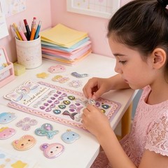 2 Sheets Airy 3D Puffy Stickers Resin