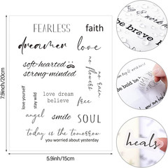 12 Sheets Inspirational Quote Stickers for Journaling and Scrapbooking