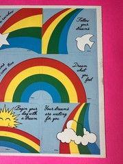 Vintage 80s RAINBOWS Stickers by Paula sun, cloud, star words rainbow stick ons