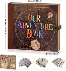 Artistic 148-Page DIY Scrapbook with Leather Cover – Perfect for Special Moments