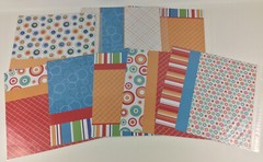 Scrapbook Lot Pages Bright Colors Family Kids Cut Outs 12×12 Paper Makes 16 Page