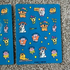 NEW Vintage Stickers 3M Post It Animals Bears Raccoon Hippo HT-850 1989 80s 90s