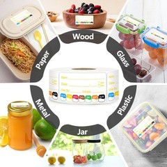 3 Rolls 1500 Pcs 1 inch X 2 inch Restaurant Quality Shelf Life Food Rotation …