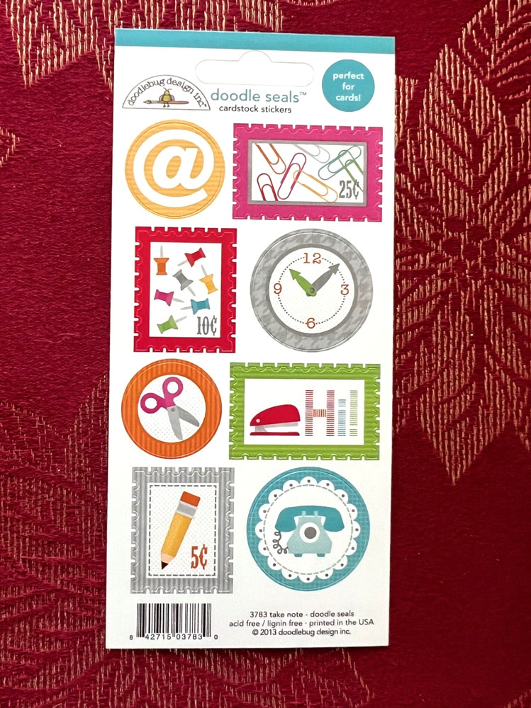 NEW – DOODLE SEALS STAMPS SO CUTE CARDSTOCK STICKERS – HOME SCHOOL NOTES