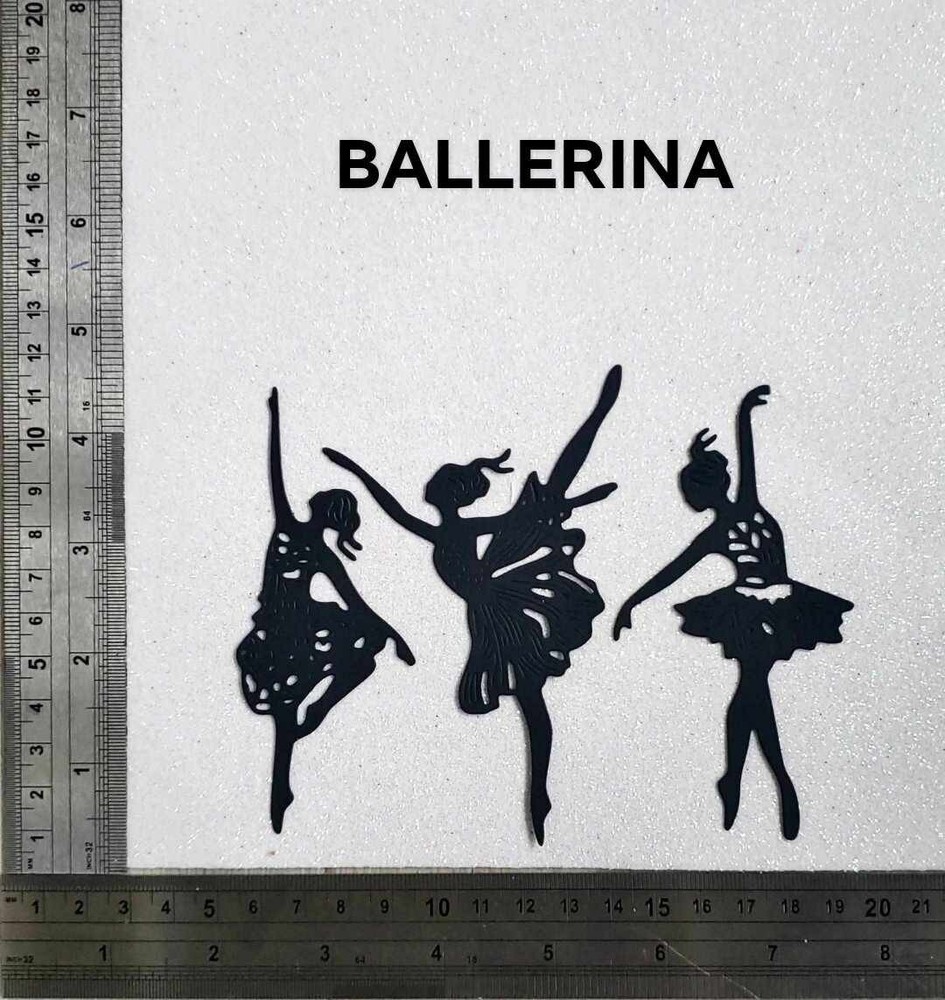 3 PCS. BALLERINA PAPER DIECUT FOR SCRAPBOOKING CARDMAKING EMBELISHMENT