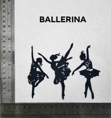 3 PCS. BALLERINA PAPER DIECUT FOR SCRAPBOOKING CARDMAKING EMBELISHMENT