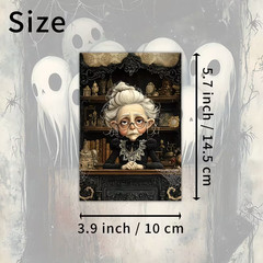 HALLOWEEN SPOOKY Set Of 2 Junk Journal Art Cards Scrapbook Card Topper Crafts
