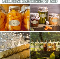 300 Pcs Kraft Labels Stickers 1.2×2 Inch 3 Decorative Designs Writable Gift