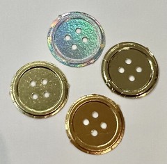 20+ Gold Foil Button Die Cuts For Scrapbook Journal And Craft Embellishments
