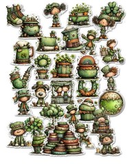 10 St Patricks Day Stickers Laptops Notebooks Journals Glossy Scrapbooking