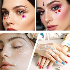 Self Adhesive Rhinestone Gem Stickers Acrylic Crystal Craft Decor Kit 2774PCS
