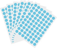 Quality 3/4 Inch Light Blue Dot Stickers – 1050 Count for Versatile Use