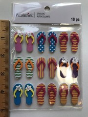 Recollections Beach Vacation Scrapbook Stickers Lot Sand Castle Chair Ocean