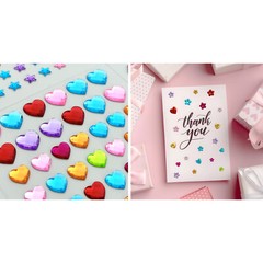 Wrapables Crystal Rhinestone Gem Stickers, Bling Jewel Adhesives (Set of 6)