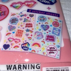 NEW Ooly GRL PWR Girl Power Strawberry Scented Scratch & Sniff Sticker
