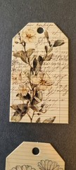 10pc Floral Botanical Design Paper Printed Tags for Gifts, Journal, Ephemra