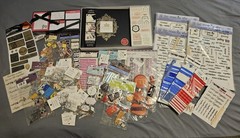 Large Lot of Scarpbooking Supplies Stickers Rub On Words Decorations Stencils
