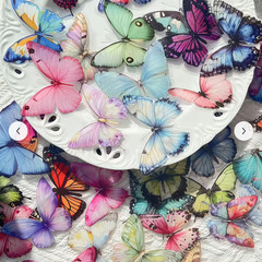 25 PIECES MIXED BUTTERFLYS STICKERS SCRAPBOOK JUNK JOURNAL PHONE PC #42