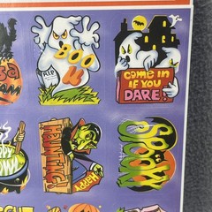Vintage 80s Eureka Halloween Stickers 36 Count Witch Ghost Cat Retro USA