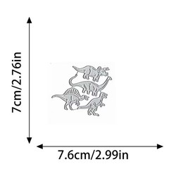 4pcs confetti dinosaurs metal cutting dies cut machine cutter die