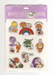 Lot of 2 Cute PUFFY Sticker Packs Rainbow Brite Easter, Strawberry Shortcake NOS
