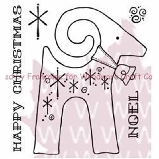 Woodware Craft Clear Stamp NOEL REINDEER FRS178 Scrapbooking