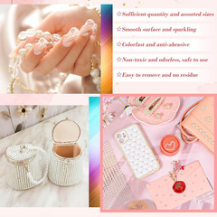 3539Pcs Pearls Stickers, Stick on Pearl Face Gems, Adhesive Pearl Beads, Sticky