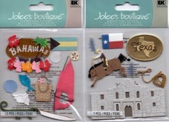 Jolee’s boutique Destination themed embellishment varieties~BNIP~Very Nice!