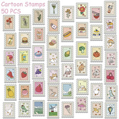 Cartoon Stamp Stickers 10 Pack Random Mix Cute Scrapbook Creative Decal Stamps