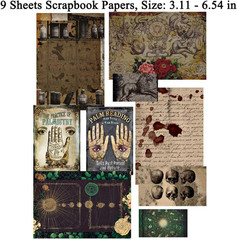 Dark Academia Junk Journal Supplies, Vintage Skull Decoupage Paper for Scrapbook
