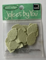 LIGHT GREEN ROSE LEAF Die-cut Embellishment(20pc)Jolee’s•Flower•Garden•Long Stem