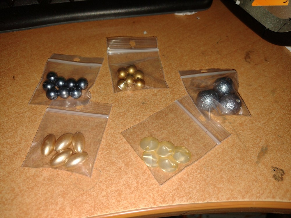 5X BAGS EMBELISHMENTS WITH PEARLS ETC FOR SCRAPBOOKING/JOURNALS NEW (P13)
