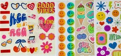 Sticker Bulk Smiley funny Face Happy Smiles food dessert – 10