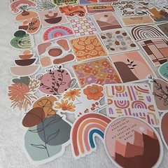 Motivational Good Vibes 100 Stickers Earth Tones Rainbows Positive Feel Good