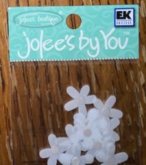 Lot #7 – 5 Packages Jolees Mini Flowers Red Orange Yellow Blue White Scrapbook