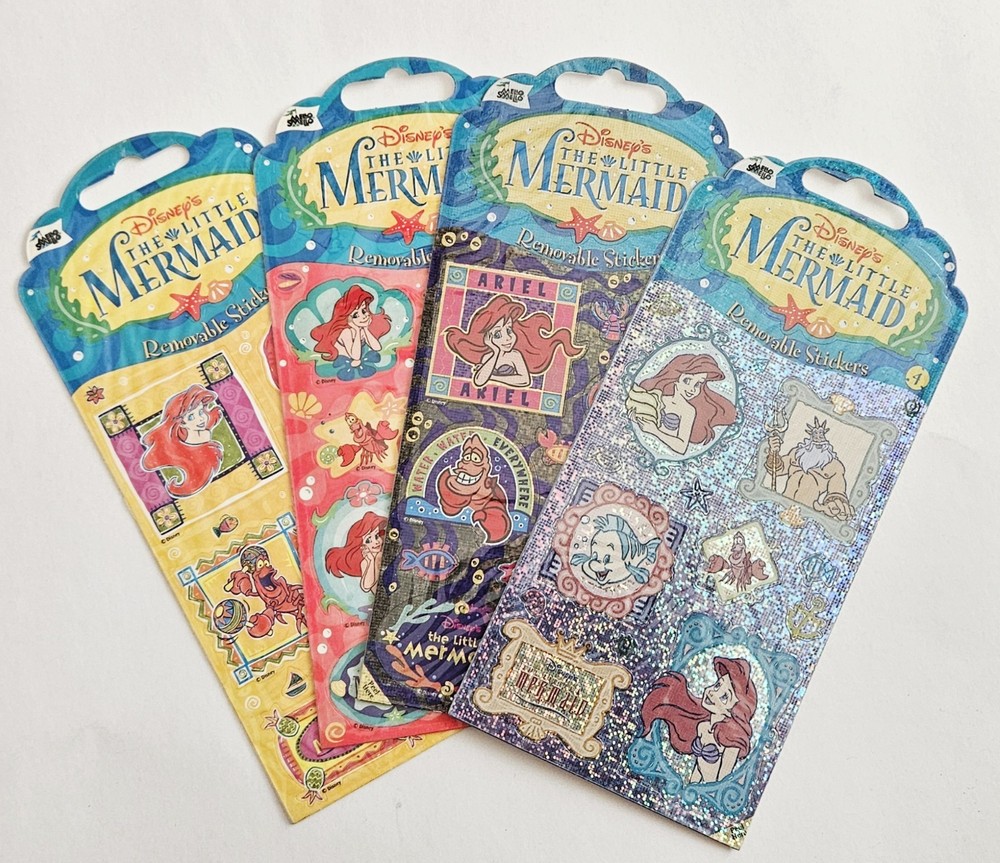 Vtg Mello Smello Stickers LOT The Little Mermaid NIP Prismatic Ariel Disney