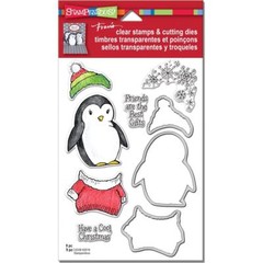 New STAMPENDOUS clear rubber stamps & DIES FRAN’S cool Penguin set free USA ship